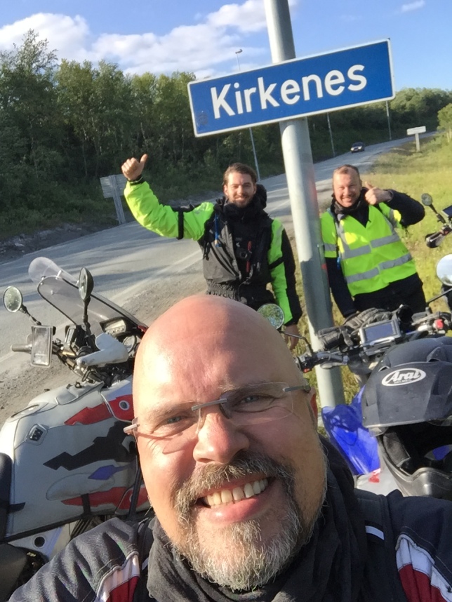 Reaching Kirkenes after 7 days of gravel. We felt it like quite an accomplishment.
